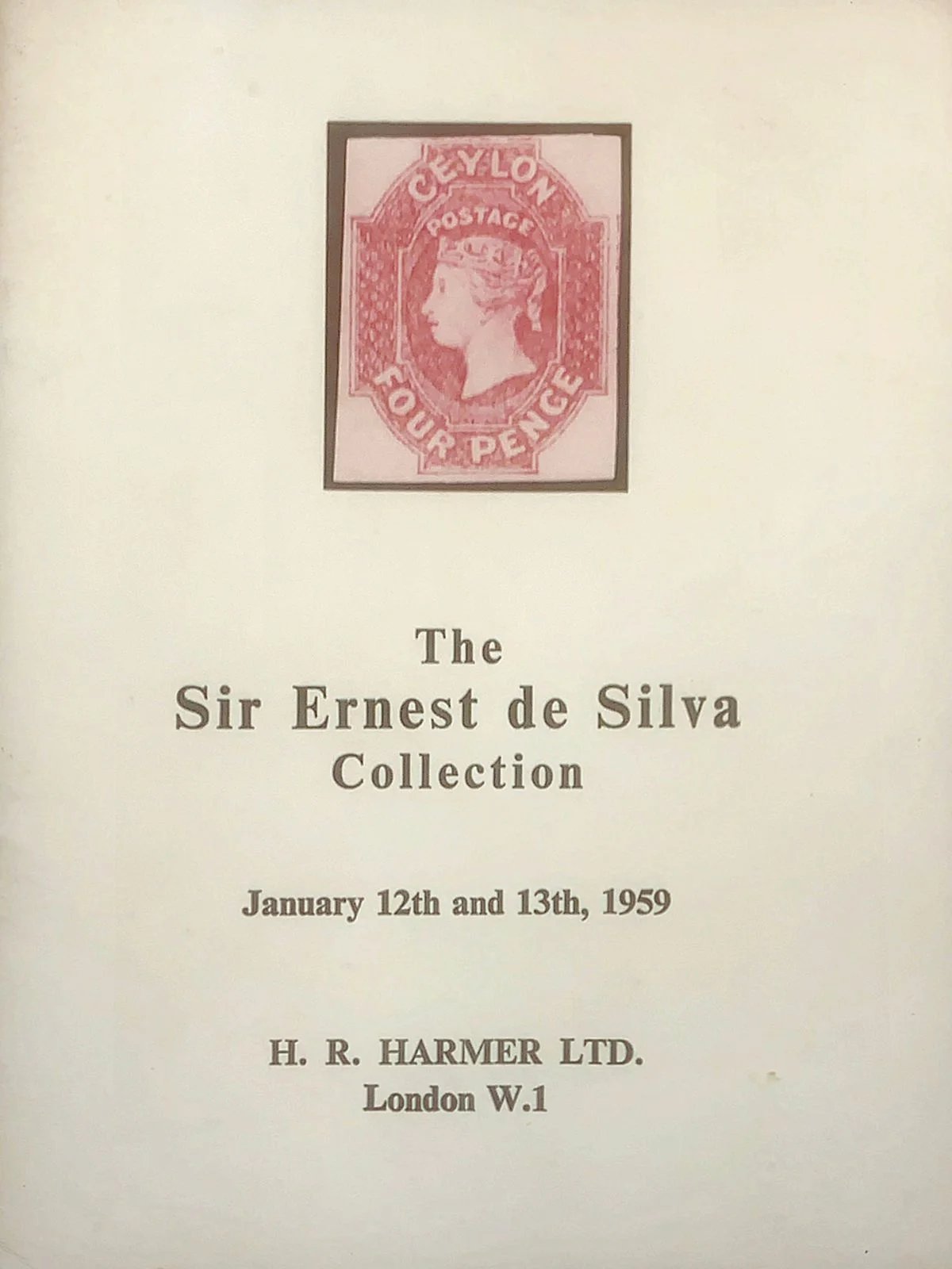 Sir Ernest De Silva Collection catalogue